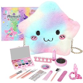 VKONERL Kids Makeup Kit for Girls - Washable Real Makeup Toddler Toys, Princess Beauty Makeup Set for Girl/Toddler, Safe & Non Toxic Makeup Easy to Remove for Kids aged 5+ Years Old