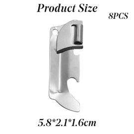 8PCS Mini Can Opener Army Tin Openers Travel Adjustable Stainless Steel Can Opener Compo Tin Opener Camping Portable Foldable Mini Openers Tin Openers Army