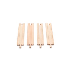 Maxim Wooden Rail Set Series Rail Straight 6" 4P