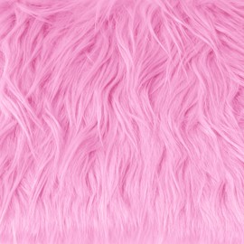 Faux Fur Fabric Half Yard, Fur Fabric for Crafts, Gnomes, Animal Costumes, Cushions, Decorations (Pink, Half Yard)