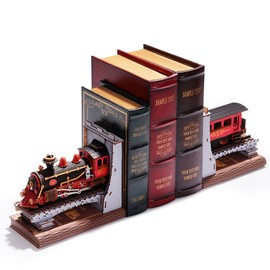 Rowood Book Nook,DIY Book Nook Kits for Adults,3D Wooden Puzzle Bookend Miniature Dollhouse Kit Bookshelf Insert Decor,Crafts for Adults Teens on Birthday Christmas -Century Train