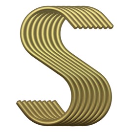 EDEN Antique Gold S Shaped Hooks (Set of 8) Large Size Approx. 4.3 inches (11 cm) Western Boutique Interior Kitchen Orientation [E695]