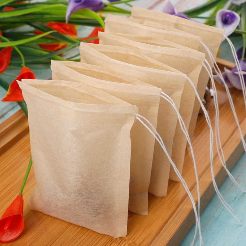 100 Pcs Tea Bags for Loose Tea, Disposable Tea Bags