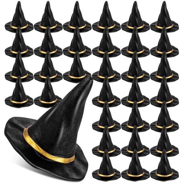 ZHWKMYP 24Pcs Mini Witch Hats, Plastic Small Witch Hats for