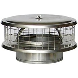 WeatherShield 8"" Stainless Steel Chimney Cap - WSA-08 - Solid Pack Chimney Cap, Silver