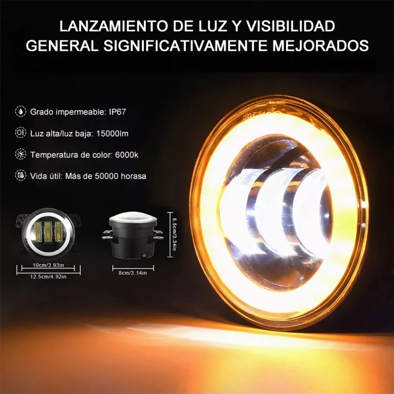 Focos Lupu 5x7 H4 Led Blanco Frío Para Auto/camioneta