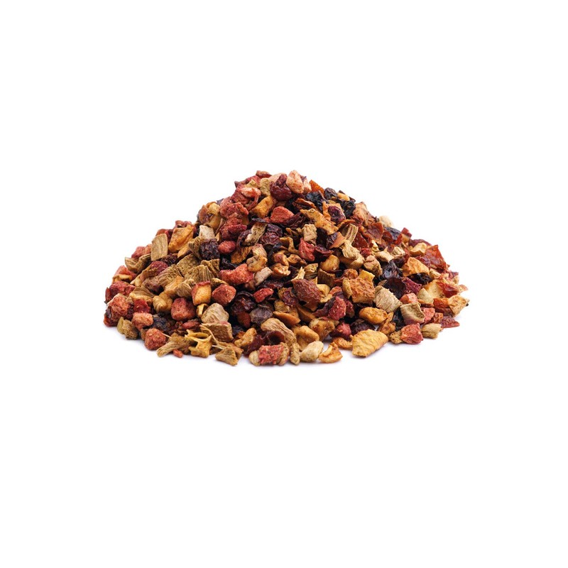 Fruit Tea Loose Strawberry Vanilla Rhubarb Apple, Rose Hips, Strawberry,