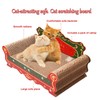 COOZMENT Scratching Sofa, Couch Shaped Thick Scratching Cardboard, Lounge Bed