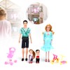 Family Dolls Set of Dad Pregnant Mom Girl Boy Children