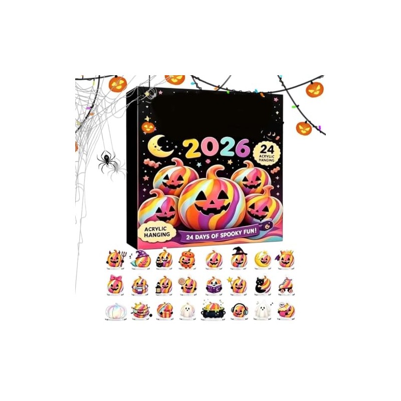 2026 Halloween Countdown Calendar, Reusable Miniature Pumpkin Set, Gift