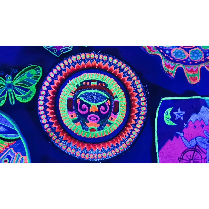 ImZauberwald Sun Ra ~7 inch Handmade allseeing Eye Mandala UV