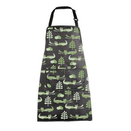 BNQL Reptile Apron Alligator Apron with Pockets Amphibia Gifts for Animal Lovers Gator Hunting Gifts Reptiles Themed Apron