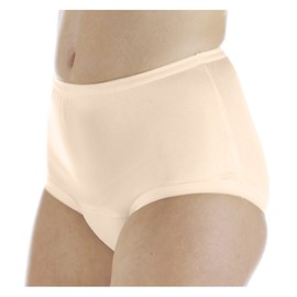 6-Pack Women's Nylon Regular Absorbency Incontinence Panties Beige 1X (Fits Hip 43-44")