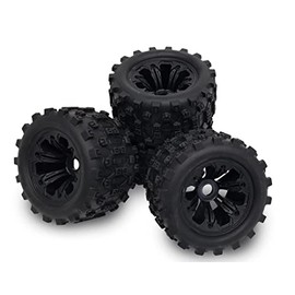 Carson 500900171 1:8 Wheel Set (4) Black KOD - Accessories for Model Building, Spare Parts, Tuning, Tyres, Tyre Set