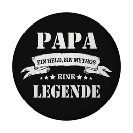 Papa Ein Held ein Mythos eine Legende Magnet Round with Bottle Opener for Dads who are the Best in the Eyes of Their Family for Father's Day or Birthday Thank You for Good