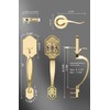 goldenwarm Gold Front Door Handle, Entry Door Handle and Reversible