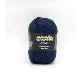 Sesia Comfy Sock Yarn - Col 884 (Blue) 65% Merino Extrafine Superwash, 35% Polyamide 10% Cashmere 50 g 200 m
