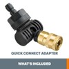 WORX WA4039 Pivoting Quick-Connect Adapter, Black