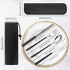 Reusable Utensils with Case, Travel Silverware Set with Case, 18/8