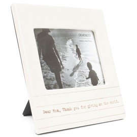 DEMDACO Mom Soft Cream 8 x 7.5 Ceramic Stoneware Wall and Tabletop Photo Frame