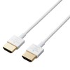 Elecom CAC-APHDPSS15WH HDMI Cable, 3.9 ft (1.5 m), Premium Super