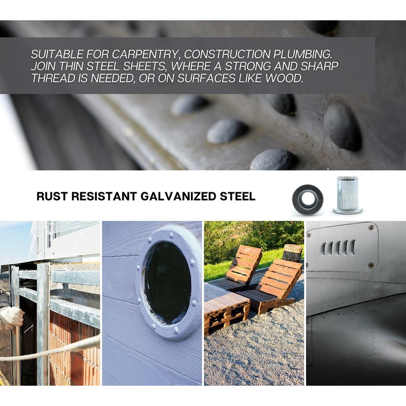 DOJA Industrial M6 Thread Rivets Blind Rivet Nut Pack of
