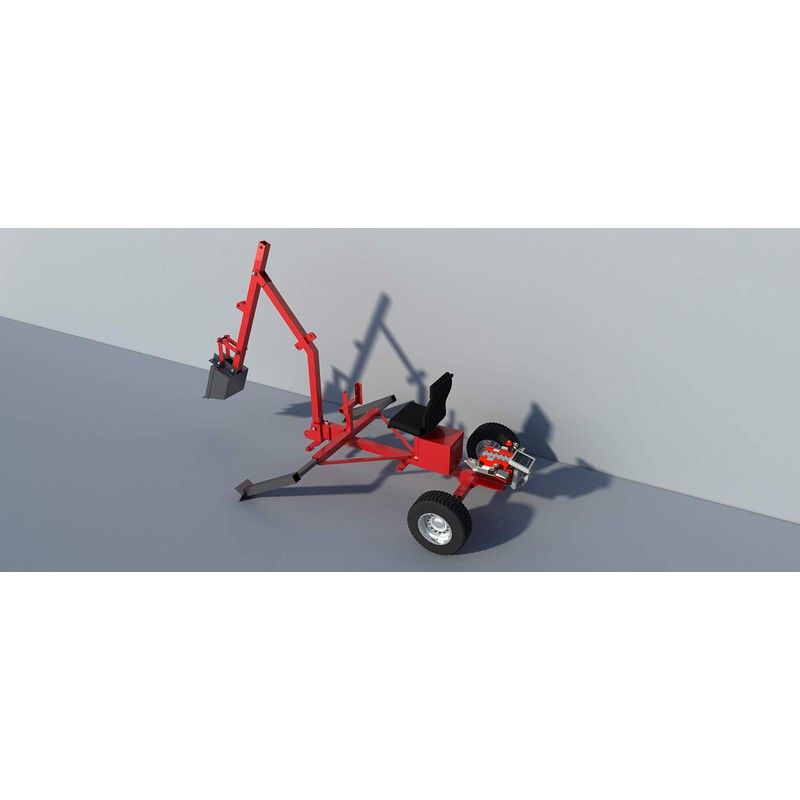 Towable Portable Backhoe Plans DIY Track Hoe Excavator Garden Digger
