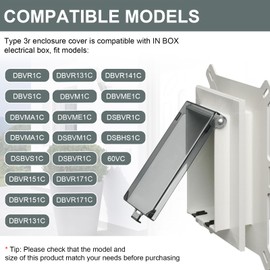 DBVC-1 Extra Duty 1-Gang Vertical Outdoor Outlet Cover Replacement for Electrical Box, Type 3r Enclosure Cover for Wet Locations - Compatible with DBVR1C/DBVS1C/DBVM1C/60VC (3 Pack)