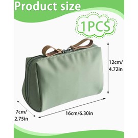 ​KEMUZ Women's Make Up Bag, Toiletry Bag, Waterproof Cosmetic Bag with Multiple Compartments for Travel, Business & Everyday Use, Compact & Lightweight, Pack of 1