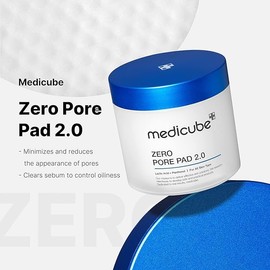 medicube Medicube Zero Pore Pads 2.0 - Dual-Textured Facial Toner Pads for Exfoliation and Minimizing Pores with 4.5% AHA Lactic Acid & 0.45% BHA Salicylic Acid - Ideal for All Skin Types - Korean Skin Care