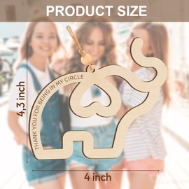 Set 3pcs Friendship Elephant Ornament with Story Card, Sisterhood Elephant Ornament for Women Tribe, Friendship Gifts for Best Friends and Sisters, Unique Elephant Ornament for Special Bond