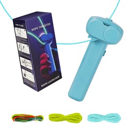 Electric String Rope Launcher Toy - Fidget String Launcher Toys for Kids, Cool Lasso Loop Stuff for Boys, Cool String Launcher Toy, Glow In the Dark Rope Toy for Adults Boys Girls, Blue