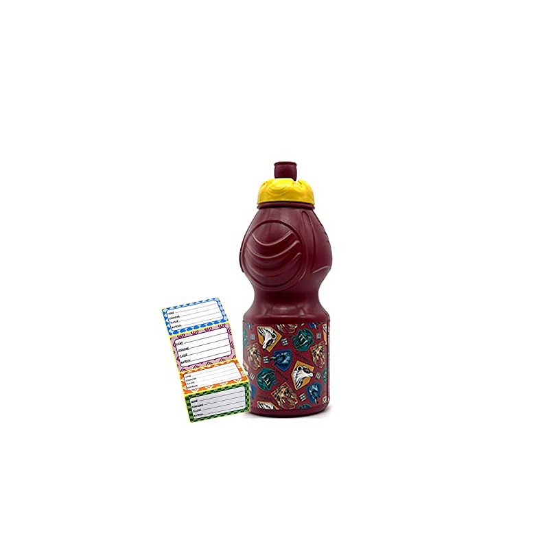 ICE TOYS Childrens School Bottle with Characters + Name Tag