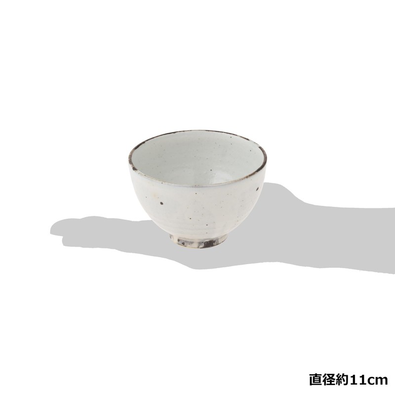Marui Pottery MR-3-4213 Shigaraki Ware Hechamon Soup Bowl, Diameter Approx.