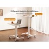 Claiks Mobile Standing Desk, Small Rolling Workstation With Wheels, Pneumatic