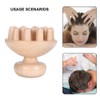 Wooden Massage Brush Mushroom Shaped Hairbrush for Scalp Relax Scalp