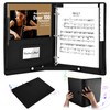 bssmmai Black Choir Folder for Singers, PU Music Folder for
