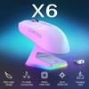 MAMBASNAKE Attack Shark X6 Wireless Gaming Mouse,RGB Magnetic Charging Dock,X3