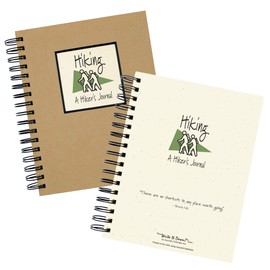 Journals Unlimited "Write it Down!" Series Guided Journal, Hiking, A Hiker's Journal, with a Kraft Hard Cover, Made of Recycled Materials, 7.5"x 9"