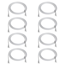 JITISYAPER T5 T8 Extension Cords,6FT Power Cables,3-Prong Linkable LED Lamp Connecting Wires,Female to Female End Connectors for Integrated Tube,Garage Light Fixtures,Shop Lights,Pack of 8