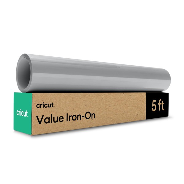 Cricut Value Iron On, Gray (12in x 5ft roll) -
