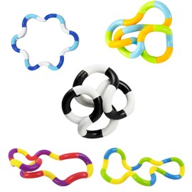 5 Stück Fidget Toys Autism Fingers Tangle Fidget Twister Fidgets Toy Stimming Sensory Stressabbau Erwachsene Anti Stress Spielzeug Kinder Skills Panikattacken für Erwachsene und Kleinkinder
