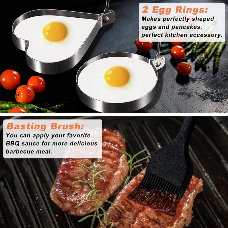N NOBLE FAMILY 26 PCS BBQ Griddle Accessories Kit, Griddle
