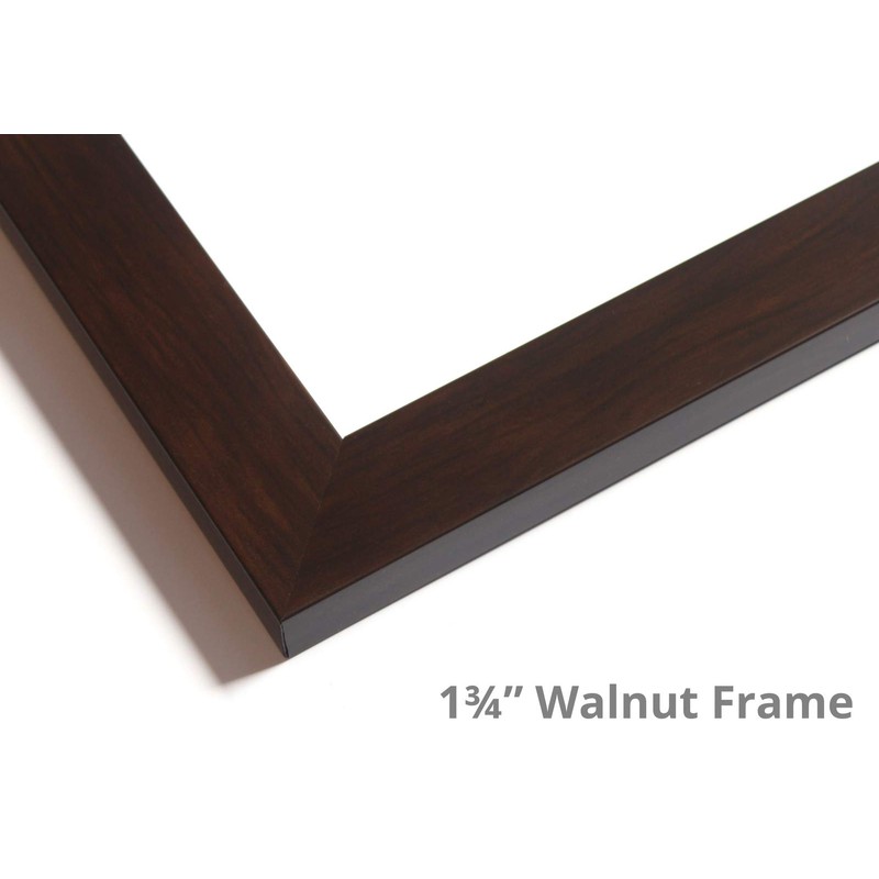 Catskill High Peaks Map 11x14 Print (Sage | Walnut Frame)