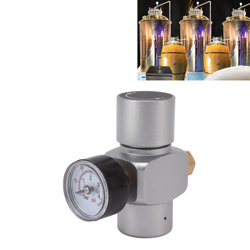 Water Pressure Reducing Valve 0‑60PSI Stainless Steel Pressure Regulator Multifunctional