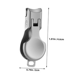 Healvian Portable Stainless Steel Nail Clippers Wide Jaw No Splash Mini Nail Trimmer for Fingernail and Toenail Grooming Home Travel Office Use