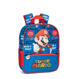 SUPERMARIO - Mini Backpack for School and Leisure, Unisex Casual Backpack for Boys and Girls - 22 x 10 x 33 cm, Blue, Taglia unica, Casual, blue, Casual
