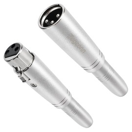 Togconn 1/4" TRS to XLR Adapter 2 Pack - 6.35mm 1/4" to XLR Male & Female Adapters