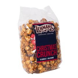Lehman's Caramel Popcorn Snack Mix, Crunchy Popped Corn Treat with Milk Chocolate, Christmas Crunch Flavor, 1 lb bag