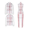 XIEHAIGE 4 Pcs Humanoid Clothing Measuring French Curve Pattern Grading
